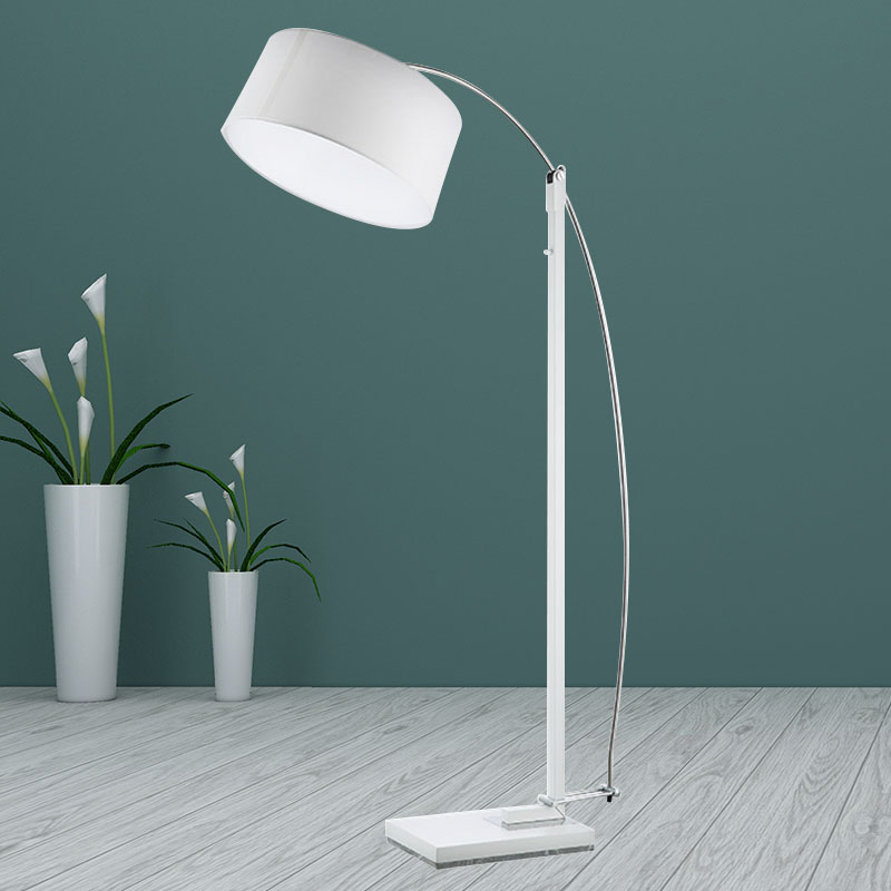 Big Mlengkung Kain Shade Floor Lamp