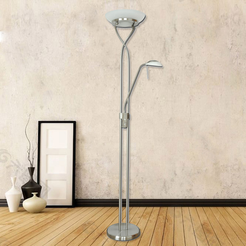 Double Tube Rotasi Putra-ibu Floor Lamp