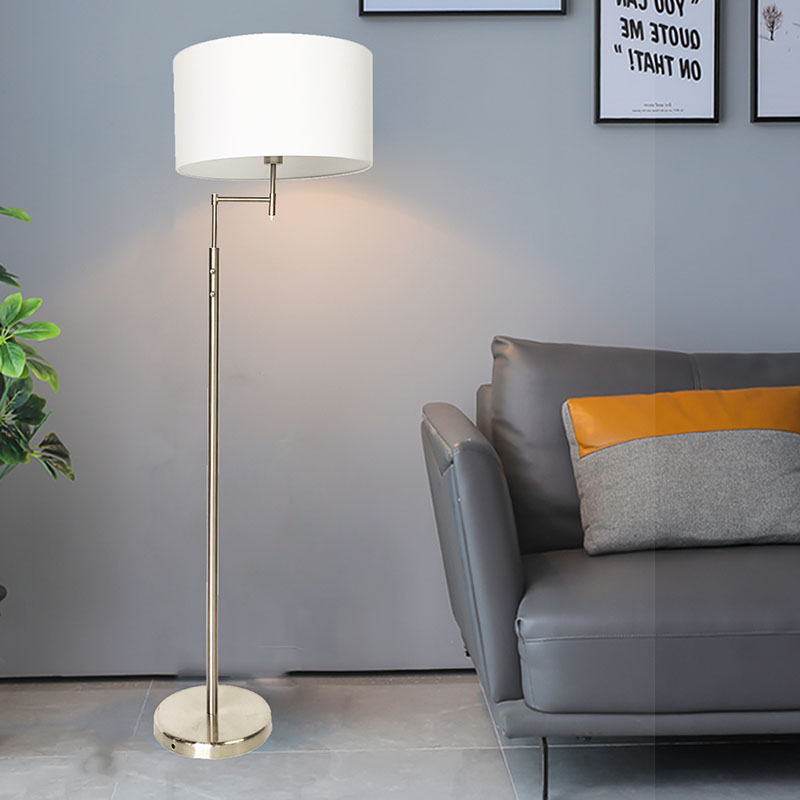 High Quality Handmade Kain Shade Floor Lamp