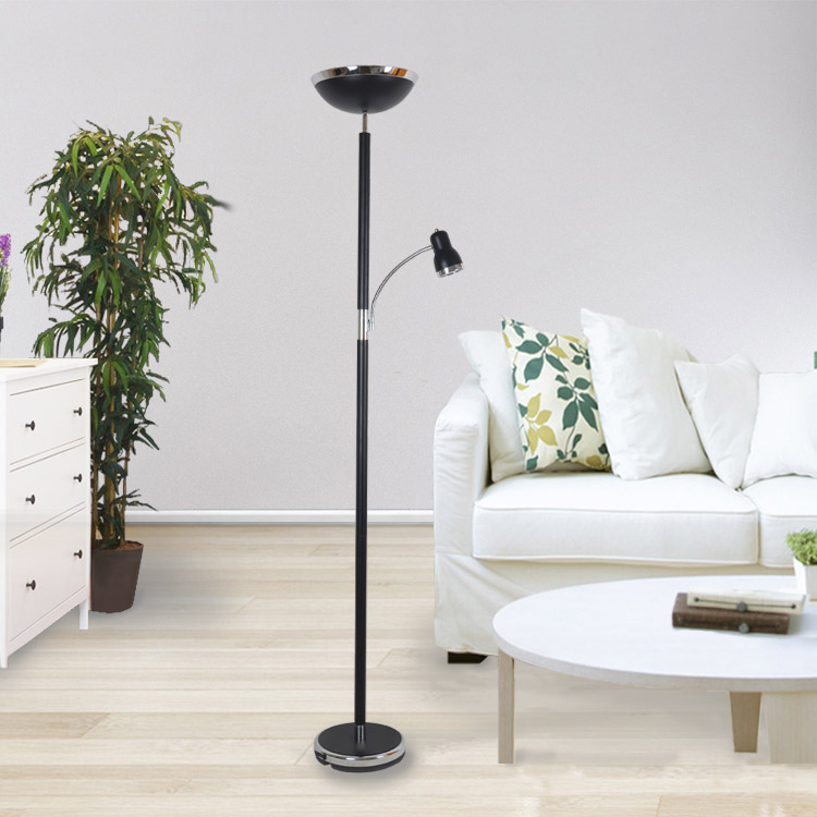 Matt Black Ibu lan Anak LED Floor Lamp