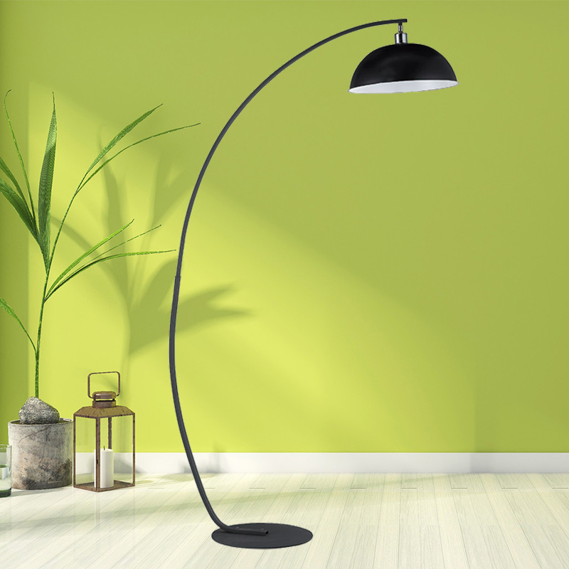 Skandinavia Kaca Shade Arc Lampu Lantai